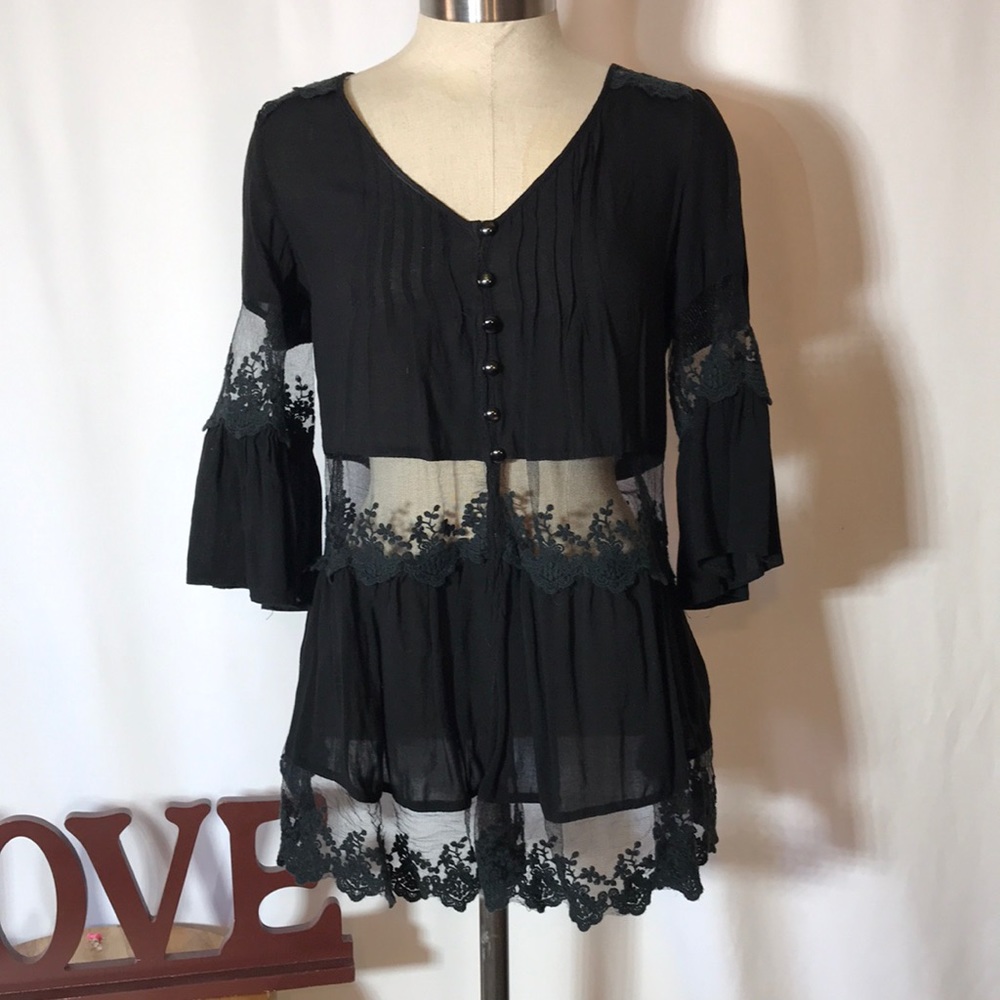 Black medium summer blouse